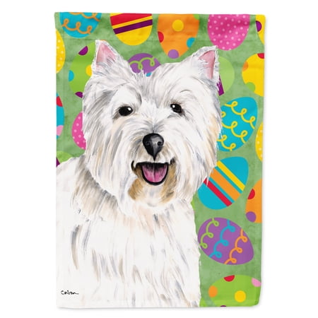 Carolines Treasures SC9450-FLAG-PARENT Westie Easter Eggtravaganza Flag multicolor