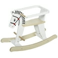 thumbnail image 3 of Qaba Wooden Rocking Horse Toddler Baby Ride-on Toys for Kids 1-3 Years with Classic Design & Wood Safety Bar, White, 3 of 10