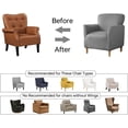 thumbnail image 5 of Stretch Armchair Slipcover Anti-Slip Furniture Protector Velvet 1-Piece Banquet Armchair Slipcover for Living Room, Friendly for Pets, Mid Century Modern Style (Dark Gray), 5 of 7