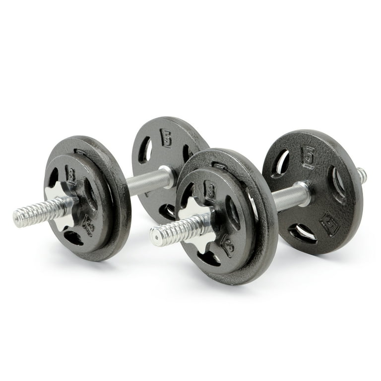 42 lb. adjustable barbell & dumbbell weights set
