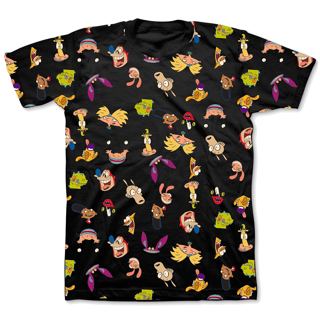 Nickelodeon Classic Characters All Over Print T-Shirt - Walmart.com