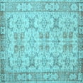 thumbnail image 1 of Ahgly Company Indoor Square Persian Light Blue Traditional Area Rugs, 4' Square, 1 of 4