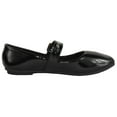 thumbnail image 3 of Top Moda Women Mary Jane Flats Buckle Strap Square Toe Comfort Dress Ballet Shoes PONGO-36 Black Patent 10, 3 of 5