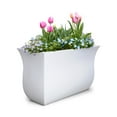 thumbnail image 3 of Mayne Valencia 36" x 16" x 22" Tall Rectangular White Plastic Planter, 3 of 10