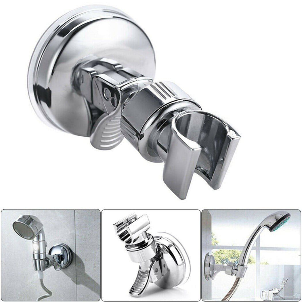 Shower Head Holder Suction Bracket Wall Mount Adjustable Handset Kit Bathroom 