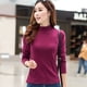 thumbnail image 4 of New Arrival Grils T-Shirts Plus Size 5XL Autumn Modal Fabric High Collar Long Sleeve Slim Fit and Versatile Tops for Women Tops, 4 of 4