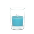 thumbnail image 1 of Bougies Chauffe-Plat Rondes en Verre, Turquoise - 12 Pcs par Boîte, 1 of 1