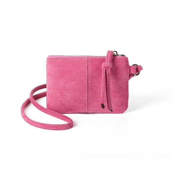 FENOHREFE Women's Mini Leopard Lanyard Wallet PU Leather Wallets Purse Neck Bag for ID Badges and Everyday Essential