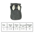 thumbnail image 3 of Moocorvic Easter Bunny Pet Costumes Outfit Knitted Dog Sweater Party Easter Clothes Gifts for Pet Lovers, Gray,L, 3 of 9