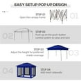thumbnail image 5 of Spaco Pop Up Canopy Tent, Easy Up Screened Canopy for Patio and Backyard, Easy Set-up Outdoor Gazebo, 5 of 7