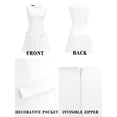 thumbnail image 2 of Vestido Oten para mujer, manga corta de verano, cuello barco, corte en A, blanco, 2 of 5