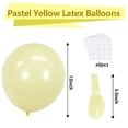 thumbnail image 2 of Globos de fiesta Bezente de látex amarillo pastel, 30 cm, paquete de 100, 2 of 7