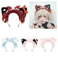 thumbnail image 2 of FENOHREFE Kitten Headbands Cosplay Bows Wing Cats Ear Hairbands Headwear Makeup Washing Face Hairbands Birthday Party, 2 of 7