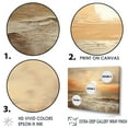 thumbnail image 3 of Designart "Horizon Bathed In Beige And Gold Beach Sunset IV" Coastal Sunset Floater Framed Canvas Art Print, 3 of 5