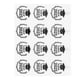 thumbnail image 3 of BRIGHTFUFU 120 pegatinas autoadhesivas para birrete de graduación, ideales para sobres y botellas de agua., 3 of 8