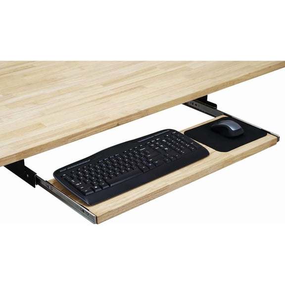 BenchPro Keyboard Tray Hardwood Butcher Block, 9" D x 27" L
