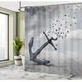 thumbnail image 5 of Ambesonne Anchor Shower Curtain, Flying Seagulls Grey, 69"Wx75"L, Grey, 5 of 5