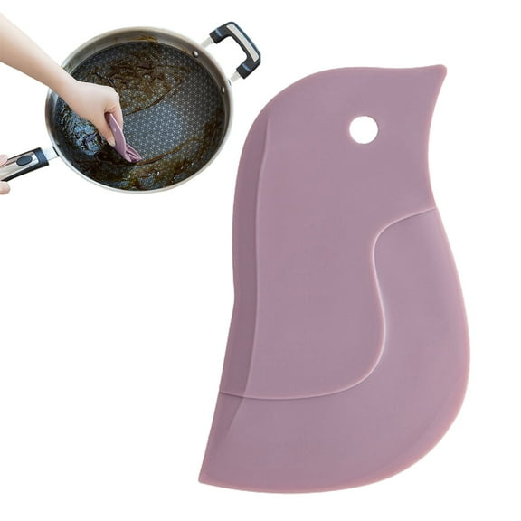 Soft Silicone Scraper, Non-Stick Dough Blender Scraper for Baking Cooking, Flexible Adhesive Remover for Cutting Boards, Penguin Shape, Kitchen Gadget