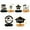 B, variant on SUSHANG Class of 2025 Graduation Honeycomb Decor Kit - 6-Piece Black 3D Table Centerpieces for Grad Party Dessert Table/Gift Table Displays, Graduation Party Favor Supplies