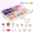 thumbnail image 2 of Quefe 5000pcs Clay Heishi Beads for Bracelet Jewelry Making, Polymer Flat Round Clay Beads Kit with 240pcs Letter Beads, Pendant Charms and Elastic Strings, 36 Colors 6mm, 2 of 3