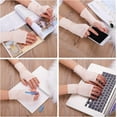 thumbnail image 5 of 4 Pairs Sunblock Fingerless Gloves for Women UV Protection Wrist Length Gloves Lightweight Fingerless Gloves Non-slip Sun Protetion for Girls Women Summer Outdoor Driving, 5 of 5