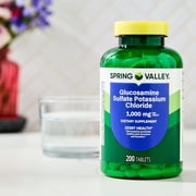 Spring Valley Glucosamine Sulfate Potassium Chloride Dietary Supplement Tablets for Joint Health, 1,000 mg, 200 Count