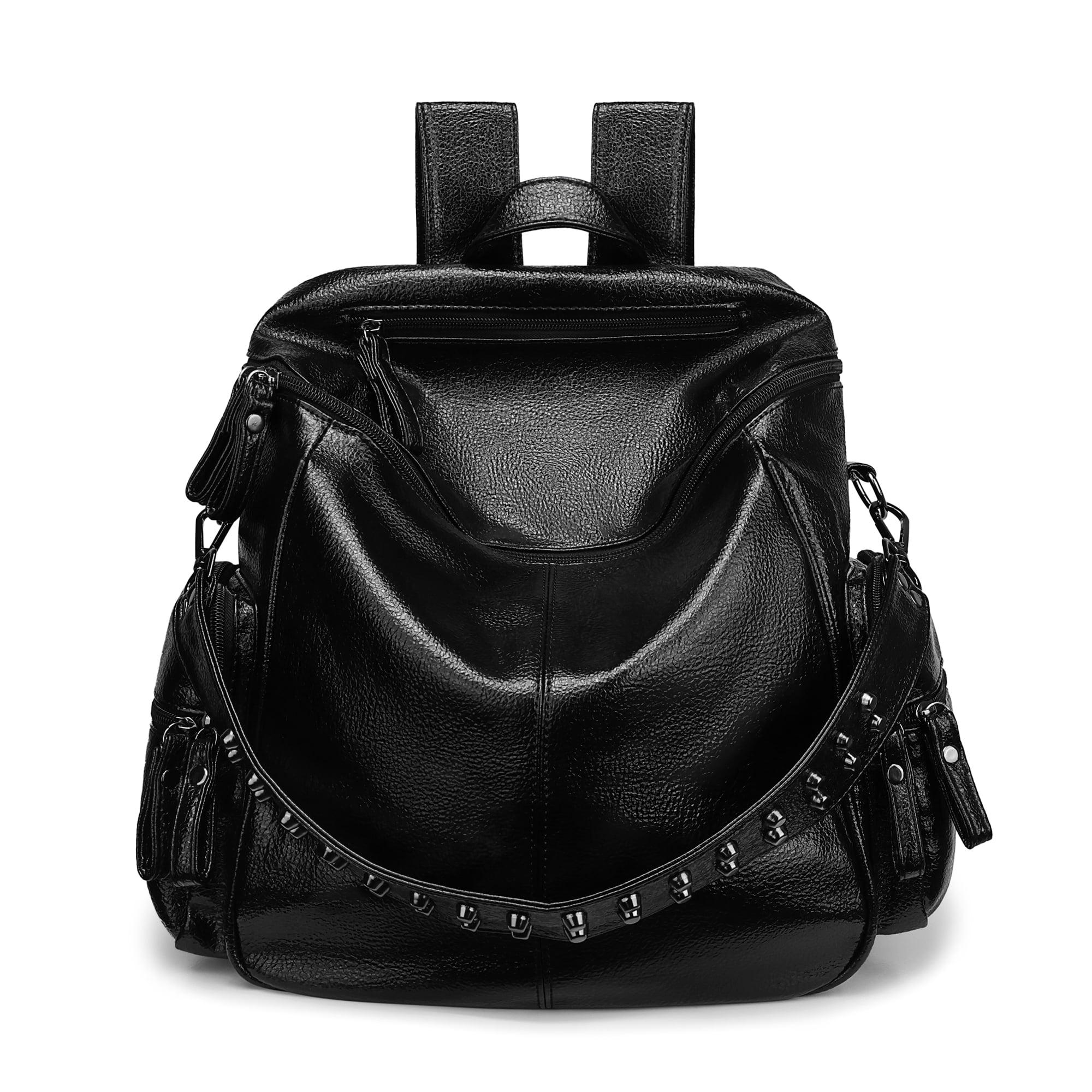 SHIBEVER Fashion PU Leather School Shoulder Bags for Women Casual