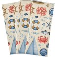 thumbnail image 6 of Nautical Lighthouse Jellyfish Tea Towels Set of 6 Watercolor Kitchen Dish Cloth with Hanging Loop, 18"x28"Lint-Free Absorbent Towel for Kitchen Drying Wiping and Cleaning, 6 of 7