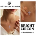 thumbnail image 3 of Beautlace Birthstone Cross Necklace for Women,18K White Gold Plated Cross Pendant,December Tanzanite Birthstone Necklace Jewelry Gift for Mom Wife Girlfriend Birthday Mother’s Day Christmas, 3 of 10
