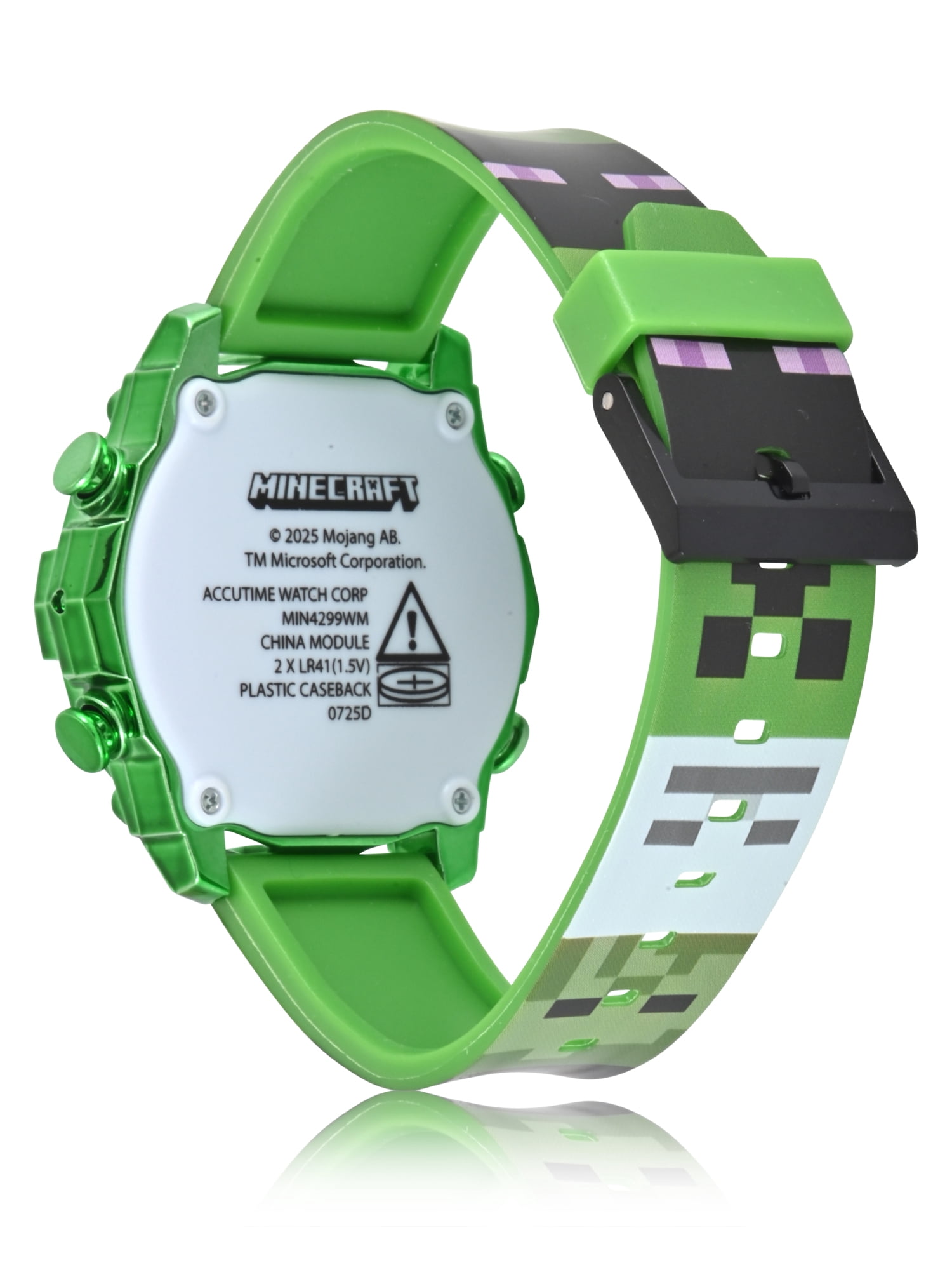 Minecraft Creeper Unisex Child Green LCD Watch, MIN4299WM