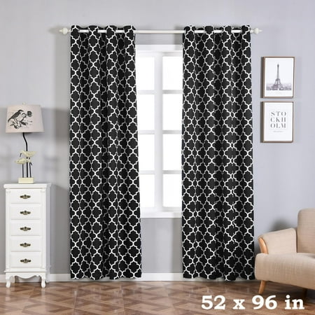 Balsacircle 52 X 96 Inch Lattice Design Curtains Drapes Panels