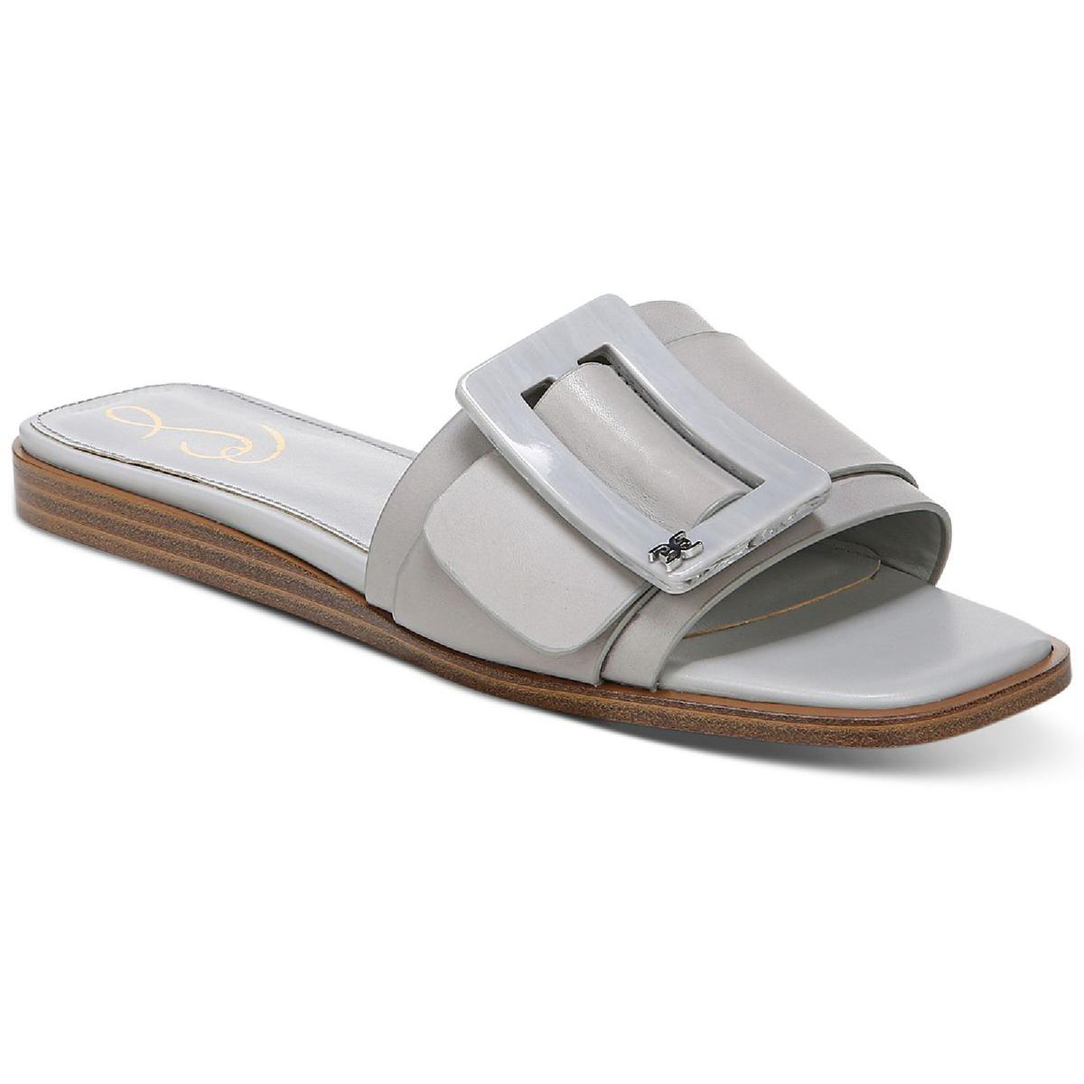 Sam Edelman Womens Inez Leather Square Toe Slide Sandals - Walmart.com