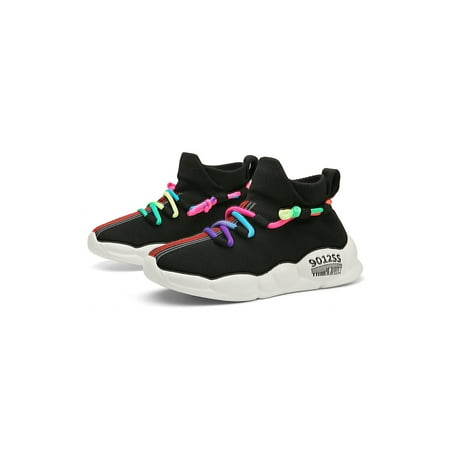 

Gomelly Kids School Comfort Round Toe Athletic Shoe Workout Nonslip Fashion Running Shoes Soft Mid Top Trainers