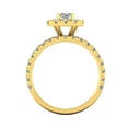 thumbnail image 4 of Certified 2.00 Carat TW Diamond Halo Engagement Ring Bridal Set in 14k Yellow Gold (G-H, I2-I3), 4 of 5