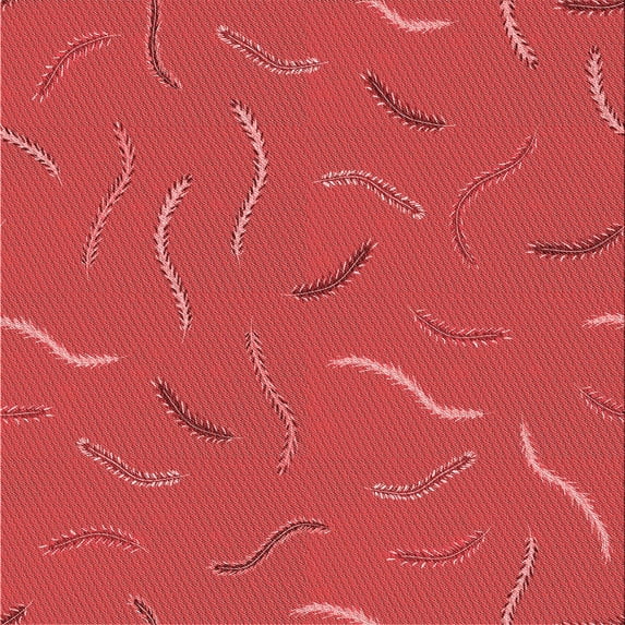 Ahgly Company Machine Washable Indoor Square Transitional Red Area Rugs, 7' Square