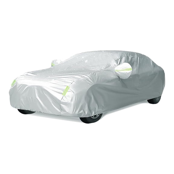 Waterproof Car Cover All Weather Snowproof UV Protection Windproof Outdoor Full car Cover, Universal Fit for Sedan (Fit Sedan Length Length 192"-208", Silver)