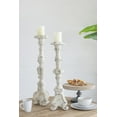 thumbnail image 4 of CC Home Furnishings Weathered Magnesia Pillar Candle Holder - 27.5", 4 of 8