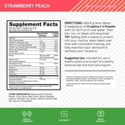 Optimum Nutrition Creatine Monohydrate Plus Powder, Strawberry Peach Flavored Creatine Performance Blend, with Electrolytes for Hydration, Added Vitamins, 80 Servings, 720 Grams (Packaging May Vary)