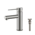 thumbnail image 1 of Luxury Solid Brass Single Hole Bathroom Faucet with Pop Up Drain, 1 of 10