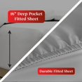 thumbnail image 4 of czcpp-Bedsheets Queen Size Set of 4, Soft Brushed Microfiber Queen Bed Sheets, 16-inch Deep Pocket Queen Sheets Set - Easy Fit, and Wrinkle-Free |Grey - Queen|, 4 of 4
