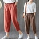 thumbnail image 2 of Pantalones de verano 2023 para mujer, pantalones harén de algodón, pantalones holgados informales de cintura alta, ropa de mujer de gran tamaño, moda de color sólido, 2 of 5