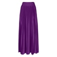 thumbnail image 4 of WQNVRNR Womens Flowy Skirts- A-Line High Waist Wedding Pleated Maxi Skirts Purple Size M, 4 of 7