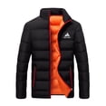 thumbnail image 3 of 2024 Otoño Invierno nueva alta calidad de los hombres casual simplicidad moda rompevientos chaqueta cálida cuello alto abrigo delgado con cremallera, 3 of 5