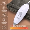 thumbnail image 4 of Heated Throw Blanket, Machine Washable Heating Blanket with 5 Heat Settings & 4/10 Hours Auto Off Extremely Soft and Comfortable Electric Blankets Throw for Home Office Brown, 4 of 9
