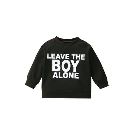 

Canis Toddler Baby Boy Long Sleeve Sweatshirt Letter Print Shirt Clothes Pullover Tops