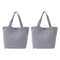 thumbnail image 1 of Unique Bargains Sac Fourre-Tout en Toile avec Poignée Sac à Main Réutilisable Sacs de Courses Violet 2 Pack, 1 of 5