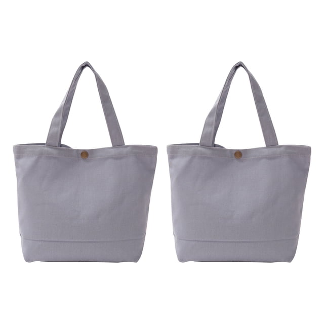 Unique Bargains Sac Fourre-Tout en Toile avec Poignée Sac à Main Réutilisable Sacs de Courses Violet 2 Pack