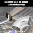 thumbnail image 2 of Unique Bargains 3pcs OD 3 Inch 90 Degree Mandrel Bend Elbow Stainless Steel Bend Tube Pipe for Car Arc Length 200mm, 2 of 6