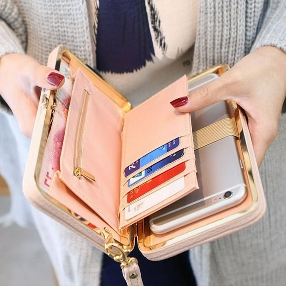 Wallets Women Long Card Holde Bowknot Large Capacity Lunch Box Cellphone Pocket