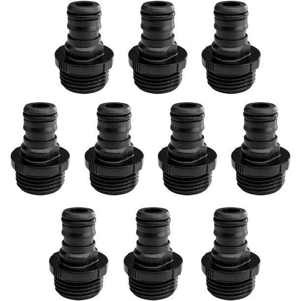 10 Pack Plastic Garden Hose Quick Connect Fittings Male Hose Quick Connector Adapters 3 4 Inch
